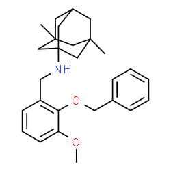 ChemSpider 2D Image | N-[2-(Benzyloxy)-3-methoxybenzyl]-3,5-dimethyl-1-adamantanamine | C27H35NO2