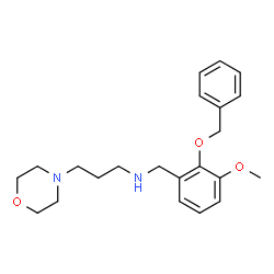 ChemSpider 2D Image | (2-Benzyloxy-3-methoxy-benzyl)-(3-morpholin-4-yl-propyl)-amine | C22H30N2O3