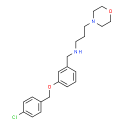 ChemSpider 2D Image | N-{3-[(4-Chlorobenzyl)oxy]benzyl}-3-(4-morpholinyl)-1-propanamine | C21H27ClN2O2