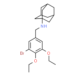 ChemSpider 2D Image | N-(3-Bromo-4,5-diethoxybenzyl)-1-adamantanamine | C21H30BrNO2
