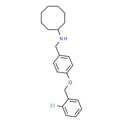 ChemSpider 2D Image | N-{4-[(2-Chlorobenzyl)oxy]benzyl}cyclooctanamine | C22H28ClNO