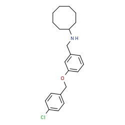 ChemSpider 2D Image | N-{3-[(4-Chlorobenzyl)oxy]benzyl}cyclooctanamine | C22H28ClNO
