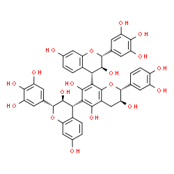 ChemSpider 2D Image | Robinetinidol-(4alpha->8)-catechin-(6->4alpha)-robinetinidol | C45H38O18