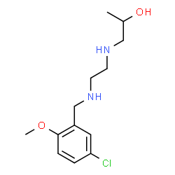 ChemSpider 2D Image | 1-({2-[(5-Chloro-2-methoxybenzyl)amino]ethyl}amino)-2-propanol | C13H21ClN2O2