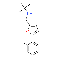 ChemSpider 2D Image | tert-Butyl-[5-(2-fluoro-phenyl)-furan-2-ylmethyl]-amine | C15H18FNO