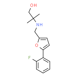 ChemSpider 2D Image | 2-({[5-(2-Fluorophenyl)-2-furyl]methyl}amino)-2-methyl-1-propanol | C15H18FNO2