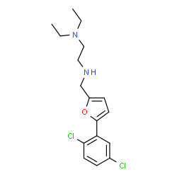 ChemSpider 2D Image | N'-{[5-(2,5-Dichlorophenyl)-2-furyl]methyl}-N,N-diethyl-1,2-ethanediamine | C17H22Cl2N2O