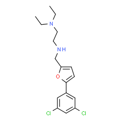 ChemSpider 2D Image | N'-{[5-(3,5-Dichlorophenyl)-2-furyl]methyl}-N,N-diethyl-1,2-ethanediamine | C17H22Cl2N2O