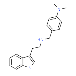 ChemSpider 2D Image | 4-({[2-(1H-Indol-3-yl)ethyl]amino}methyl)-N,N-dimethylaniline | C19H23N3