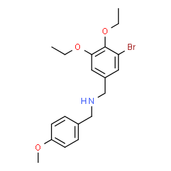 ChemSpider 2D Image | 1-(3-Bromo-4,5-diethoxyphenyl)-N-(4-methoxybenzyl)methanamine | C19H24BrNO3