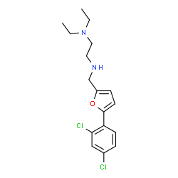 ChemSpider 2D Image | N'-{[5-(2,4-Dichlorophenyl)-2-furyl]methyl}-N,N-diethyl-1,2-ethanediamine | C17H22Cl2N2O