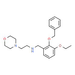 ChemSpider 2D Image | N-[2-(Benzyloxy)-3-ethoxybenzyl]-2-(4-morpholinyl)ethanamine | C22H30N2O3