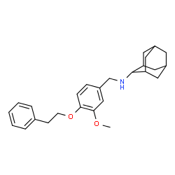 ChemSpider 2D Image | N-[3-Methoxy-4-(2-phenylethoxy)benzyl]-2-adamantanamine | C26H33NO2