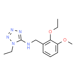 ChemSpider 2D Image | N-(2-Ethoxy-3-methoxybenzyl)-1-ethyl-1H-tetrazol-5-amine | C13H19N5O2