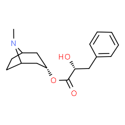 ChemSpider 2D Image | 8-Methyl-8-azabicyclo[3.2.1]oct-3-yl (2R)-2-hydroxy-3-phenylpropanoate | C17H23NO3