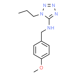 ChemSpider 2D Image | N-(4-Methoxybenzyl)-1-propyl-1H-tetrazol-5-amine | C12H17N5O