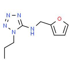 ChemSpider 2D Image | N-(2-Furylmethyl)-1-propyl-1H-tetrazol-5-amine | C9H13N5O