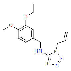 ChemSpider 2D Image | 1-Allyl-N-(3-ethoxy-4-methoxybenzyl)-1H-tetrazol-5-amine | C14H19N5O2