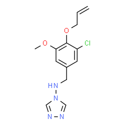 ChemSpider 2D Image | N-[4-(Allyloxy)-3-chloro-5-methoxybenzyl]-4H-1,2,4-triazol-4-amine | C13H15ClN4O2