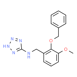 ChemSpider 2D Image | N-[2-(Benzyloxy)-3-methoxybenzyl]-2H-tetrazol-5-amine | C16H17N5O2