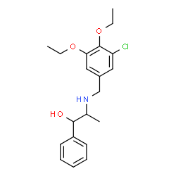 ChemSpider 2D Image | 2-[(3-Chloro-4,5-diethoxybenzyl)amino]-1-phenyl-1-propanol | C20H26ClNO3