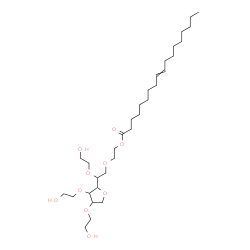 ChemSpider 2D Image | 3,6-Anhydro-2,4,5-tris-O-(2-hydroxyethyl)-1-O-[2-(oleoyloxy)ethyl]hexitol | C32H60O10