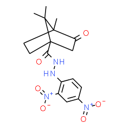 ChemSpider 2D Image | N'-(2,4-Dinitrophenyl)-4,7,7-trimethyl-3-oxobicyclo[2.2.1]heptane-1-carbohydrazide | C17H20N4O6