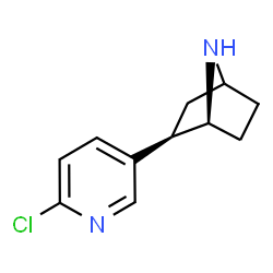 ChemSpider 2D Image | (1S,2R)-2-(6-Chloro-3-pyridinyl)-7-azabicyclo[2.2.1]heptane | C11H13ClN2
