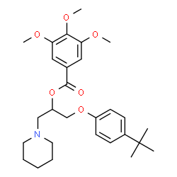 ChemSpider 2D Image | 1-(4-tert-Butylphenoxy)-3-(piperidin-1-yl)propan-2-yl 3,4,5-trimethoxybenzoate | C28H39NO6