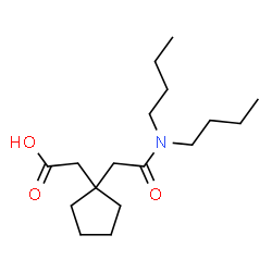 ChemSpider 2D Image | {1-[2-(Dibutylamino)-2-oxoethyl]cyclopentyl}acetic acid | C17H31NO3