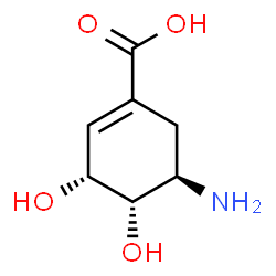 ChemSpider 2D Image | 5-Deoxy-5-aminoshikimic acid | C7H11NO4