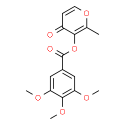 ChemSpider 2D Image | 2-Methyl-4-oxo-4H-pyran-3-yl 3,4,5-trimethoxybenzoate | C16H16O7