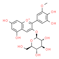 ChemSpider 2D Image | Petunidin-3-O-beta-glucopyranoside | C22H23O12