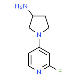 ChemSpider 2D Image | 1-(2-Fluoro-4-pyridinyl)-3-pyrrolidinamine | C9H12FN3