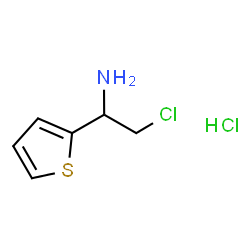ChemSpider 2D Image | 2-Chloro-1-(2-thienyl)ethanamine hydrochloride (1:1) | C6H9Cl2NS