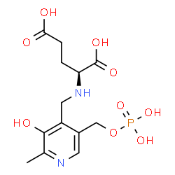 ChemSpider 2D Image | N-({3-Hydroxy-2-methyl-5-[(phosphonooxy)methyl]-4-pyridinyl}methyl)-L-glutamic acid | C13H19N2O9P