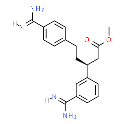 ChemSpider 2D Image | Methyl (3S)-3-(3-carbamimidoylphenyl)-5-(4-carbamimidoylphenyl)pentanoate | C20H24N4O2