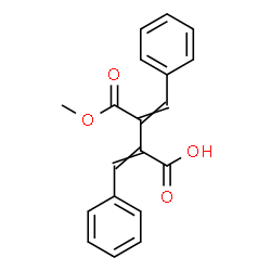 ChemSpider 2D Image | 2-Benzylidene-3-(methoxycarbonyl)-4-phenyl-3-butenoic acid | C19H16O4