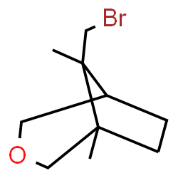 ChemSpider 2D Image | 8-(Bromomethyl)-1,8-dimethyl-3-oxabicyclo[3.2.1]octane | C10H17BrO