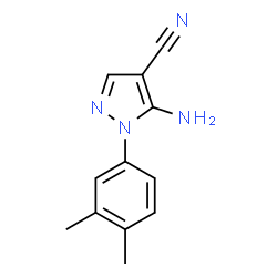 ChemSpider 2D Image | 5-Amino-1-(3,4-dimethylphenyl)-1H-pyrazole-4-carbonitrile | C12H12N4