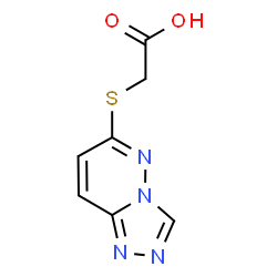 ChemSpider 2D Image | ([1,2,4]Triazolo[4,3-b]pyridazin-6-ylsulfanyl)acetic acid | C7H6N4O2S