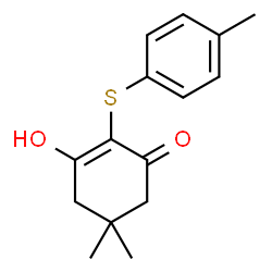 ChemSpider 2D Image | 3-Hydroxy-5,5-dimethyl-2-[(4-methylphenyl)sulfanyl]-2-cyclohexen-1-one | C15H18O2S
