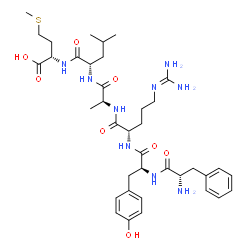 ChemSpider 2D Image | L-Phenylalanyl-L-tyrosyl-N~5~-(diaminomethylene)-L-ornithyl-L-alanyl-L-leucyl-L-methionine | C38H57N9O8S