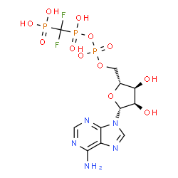 ChemSpider 2D Image | phosphodifluoromethylphosphonic acid-adenylate ester | C11H16F2N5O12P3