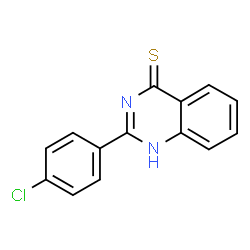 ChemSpider 2D Image | 2-(4-Chlorophenyl)quinazoline-4-thiol | C14H9ClN2S