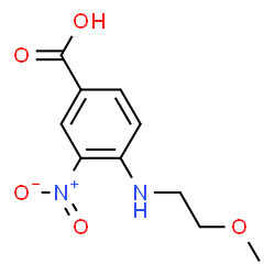 ChemSpider 2D Image | 4-[(2-Methoxyethyl)amino]-3-nitrobenzoic acid | C10H12N2O5