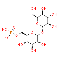 ChemSpider 2D Image | beta-D-Glucopyranosyl 6-O-phosphono-D-glucopyranoside | C12H23O14P