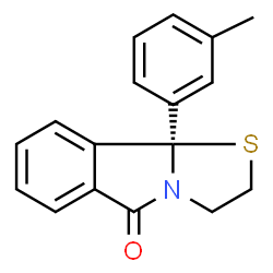ChemSpider 2D Image | (R)-(+)9B-(3-METHYL)PHENYL-2,3-DIHYDROTHIAZOLO[2,3-A]ISOINDOL-5(9BH)-ONE | C17H15NOS