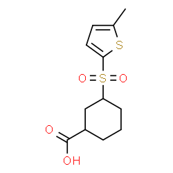 ChemSpider 2D Image | 3-[(5-Methyl-2-thienyl)sulfonyl]cyclohexanecarboxylic acid | C12H16O4S2