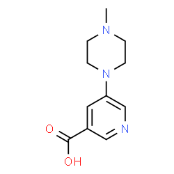 ChemSpider 2D Image | 5-(4-Methyl-1-piperazinyl)nicotinic acid | C11H15N3O2